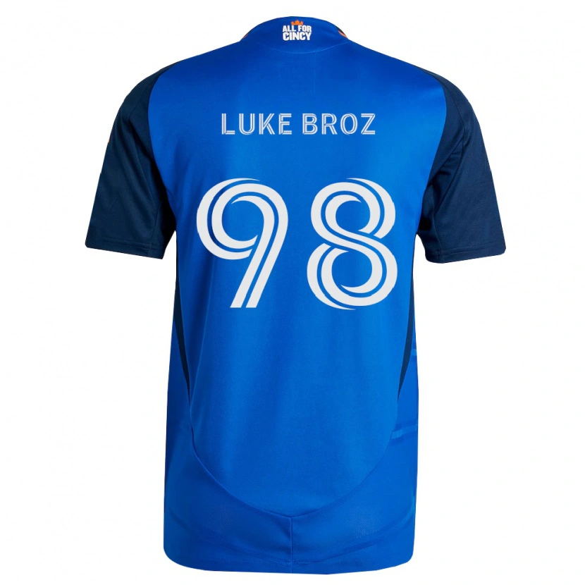 Danxen Kinderen Luke Broz #98 Koninklijk Blauw Oranje Thuisshirt Thuistenue 2026/27 T-Shirt