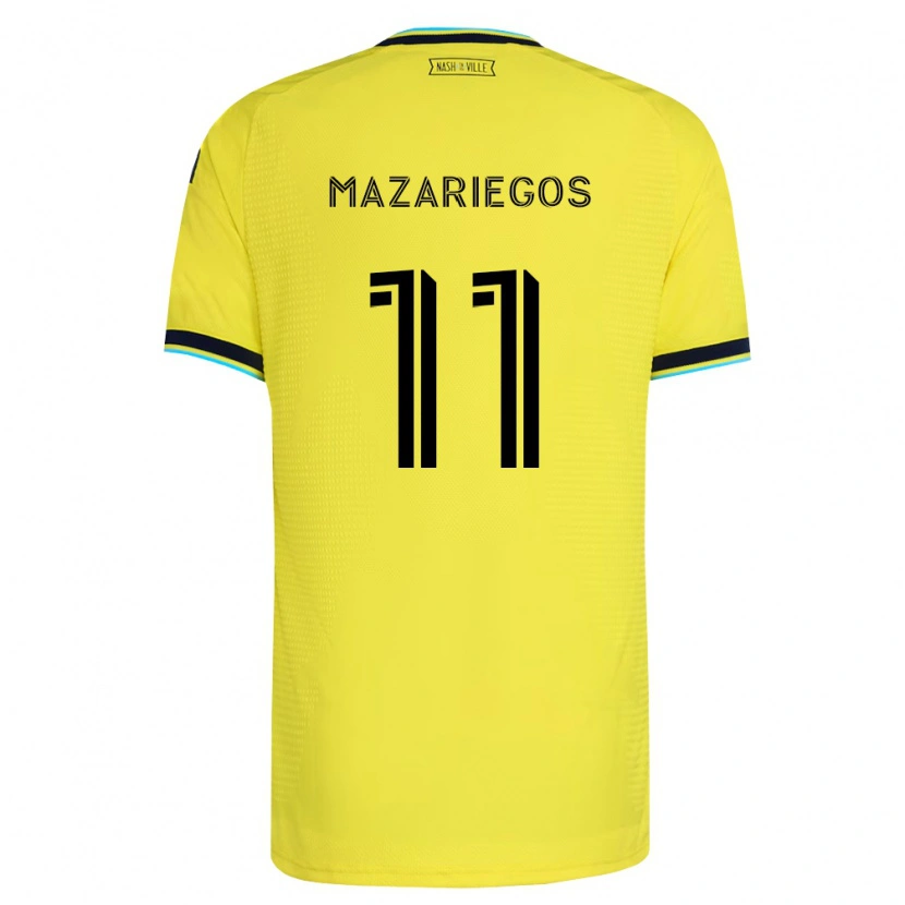 Danxen Kinderen Jacob Mazariegos #11 Helder Geel Marineblauw Thuisshirt Thuistenue 2026/27 T-Shirt