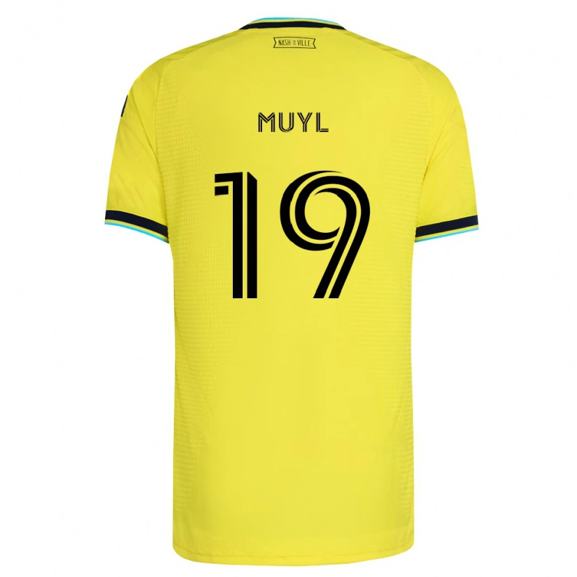 Danxen Kinderen Alex Muyl #19 Helder Geel Marineblauw Thuisshirt Thuistenue 2026/27 T-Shirt