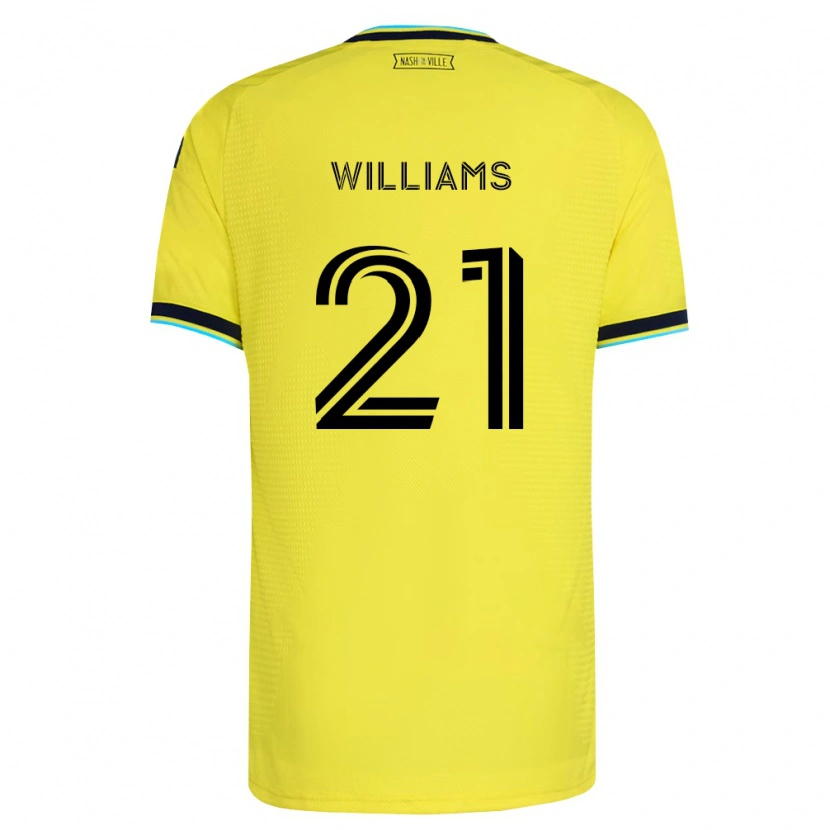 Danxen Kinderen Thomas Williams #21 Helder Geel Marineblauw Thuisshirt Thuistenue 2026/27 T-Shirt