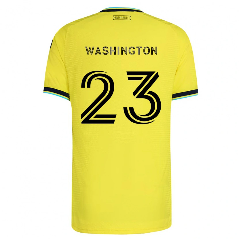 Danxen Kinderen Taylor Washington #23 Helder Geel Marineblauw Thuisshirt Thuistenue 2026/27 T-Shirt