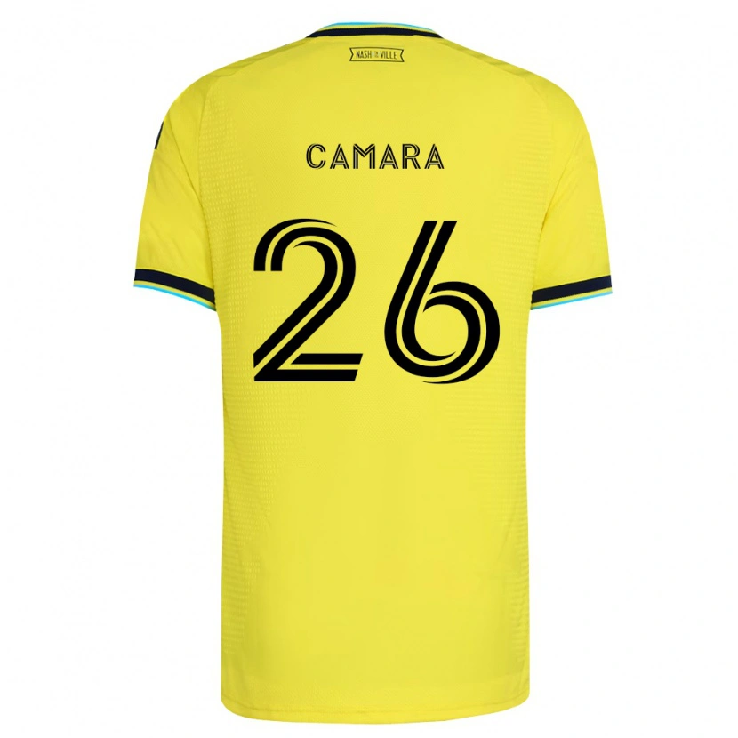Danxen Kinderen Famara Camara #26 Helder Geel Marineblauw Thuisshirt Thuistenue 2026/27 T-Shirt
