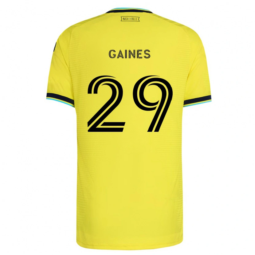 Danxen Kinderen Julian Gaines #29 Helder Geel Marineblauw Thuisshirt Thuistenue 2026/27 T-Shirt