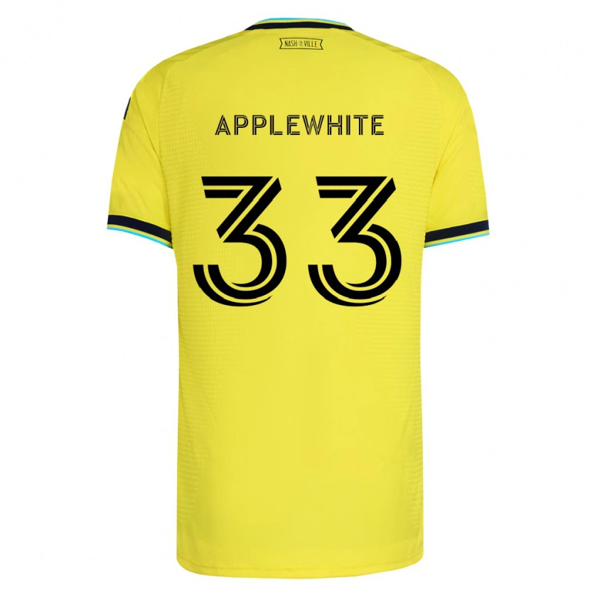 Danxen Kinderen Christopher Applewhite #33 Helder Geel Marineblauw Thuisshirt Thuistenue 2026/27 T-Shirt