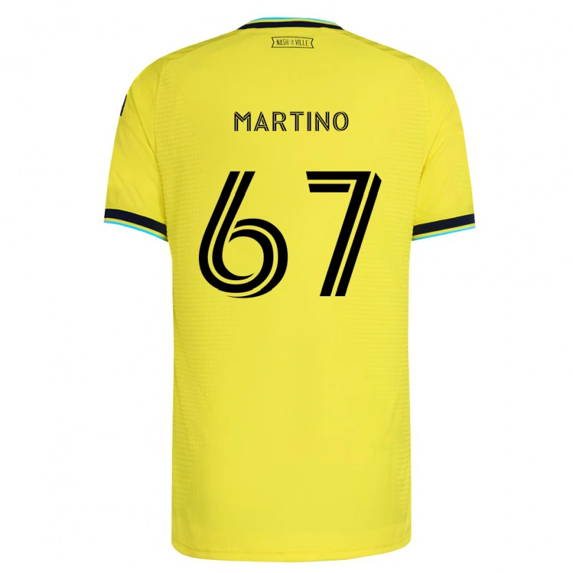 Danxen Kinderen Ben Martino #67 Helder Geel Marineblauw Thuisshirt Thuistenue 2026/27 T-Shirt