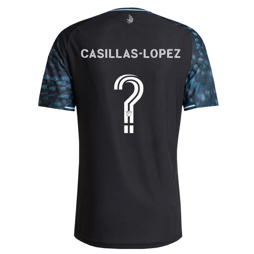 Danxen Kinderen Carlos Casillas-Lopez #0 Zwart Wit Thuisshirt Thuistenue 2026/27 T-Shirt