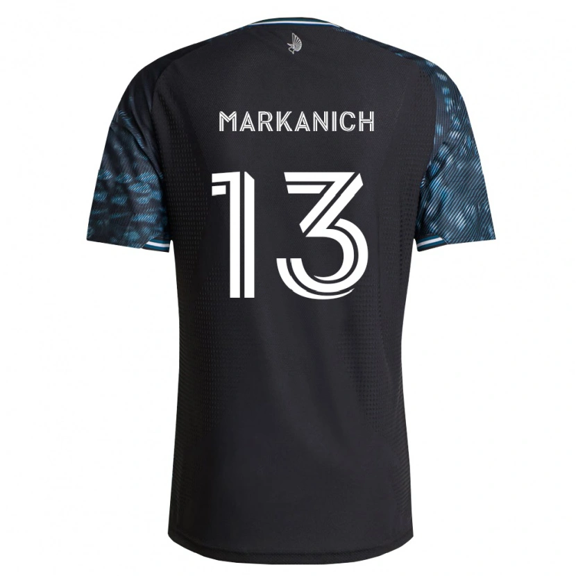 Danxen Kinderen Anthony Markanich Jr. #13 Zwart Wit Thuisshirt Thuistenue 2026/27 T-Shirt