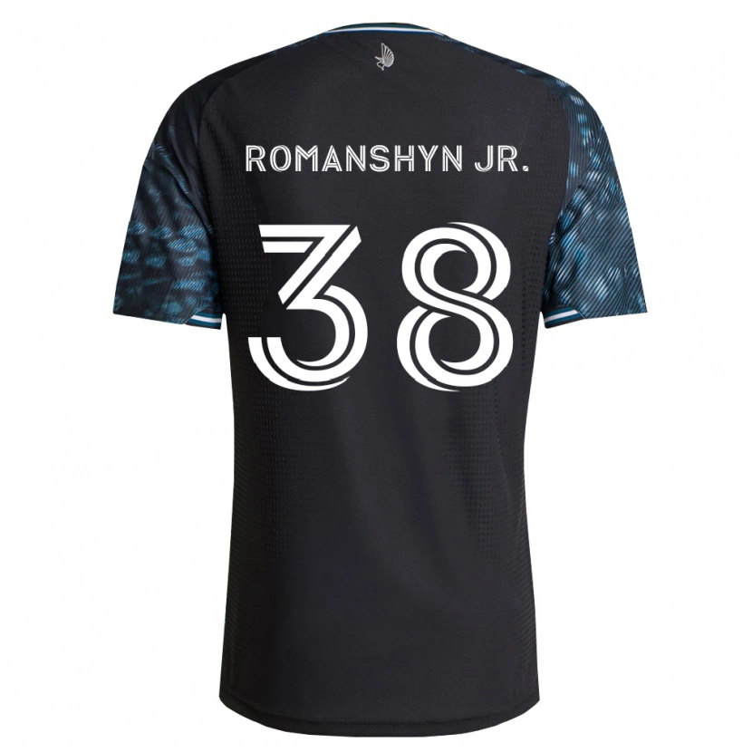 Danxen Kinderen Kage Romanshyn Jr. #38 Zwart Wit Thuisshirt Thuistenue 2026/27 T-Shirt
