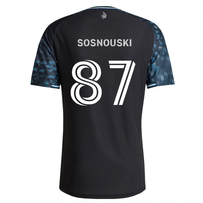 Danxen Kinderen Justin Sosnouski #87 Zwart Wit Thuisshirt Thuistenue 2026/27 T-Shirt