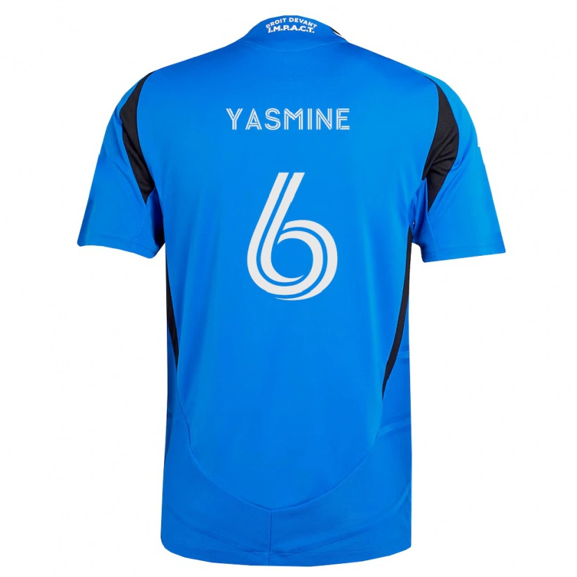 Danxen Kinderen Décombe Yasmine #6 Blauw Wit Zwart Thuisshirt Thuistenue 2026/27 T-Shirt