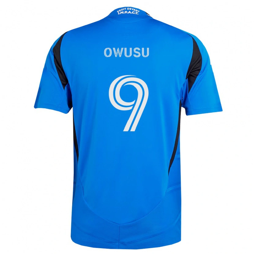 Danxen Kinderen Prince Owusu #9 Blauw Wit Zwart Thuisshirt Thuistenue 2026/27 T-Shirt