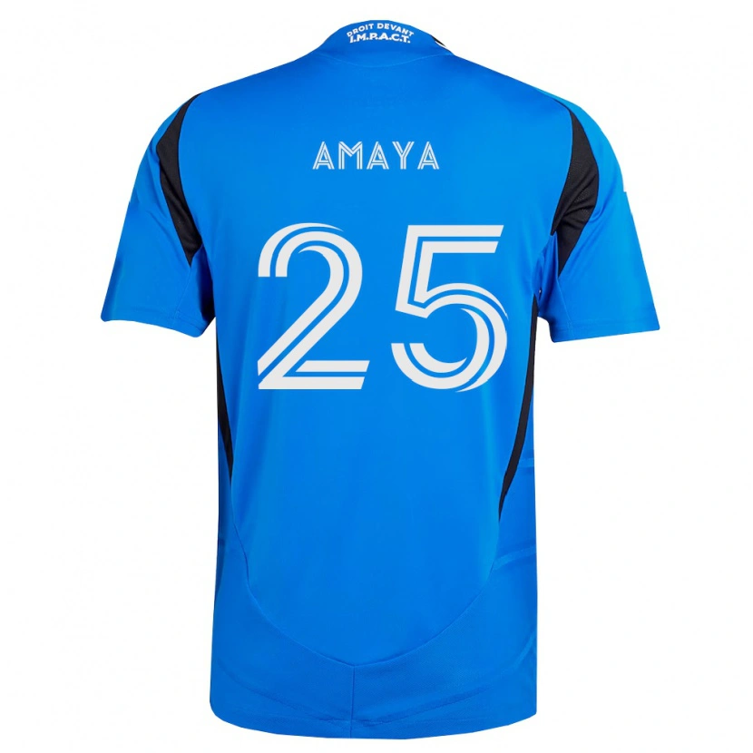 Danxen Kinderen Frankie Amaya #25 Blauw Wit Zwart Thuisshirt Thuistenue 2026/27 T-Shirt