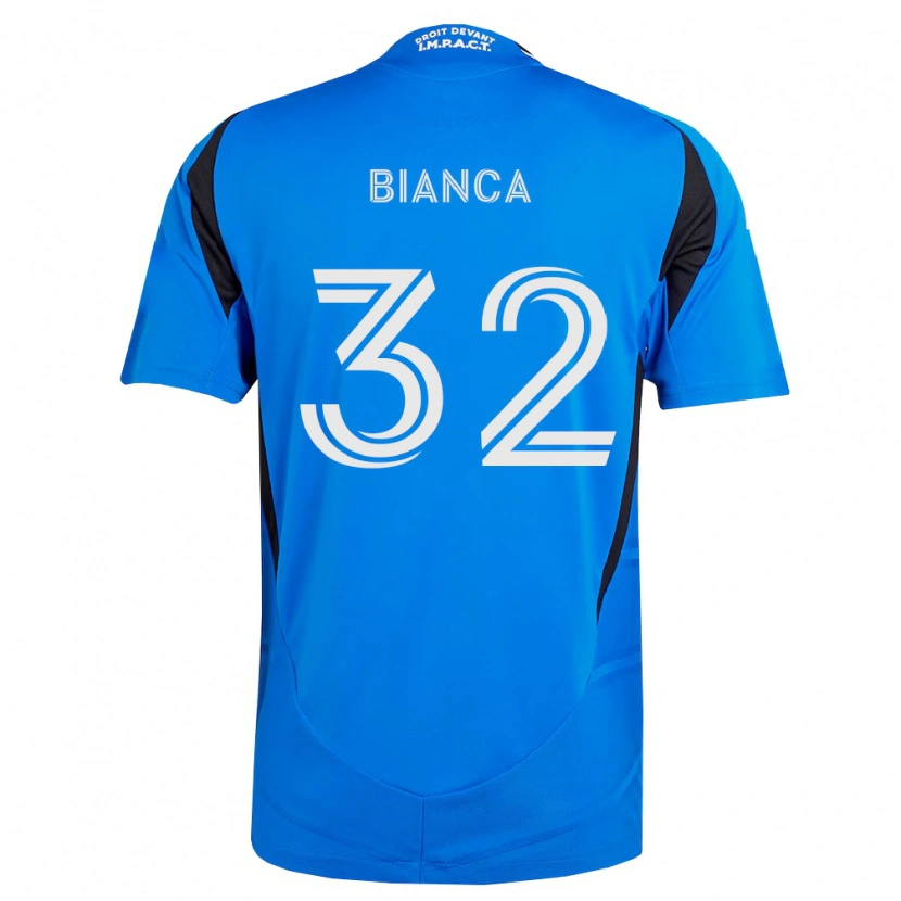 Danxen Kinderen Hanisch Bianca #32 Blauw Wit Zwart Thuisshirt Thuistenue 2026/27 T-Shirt