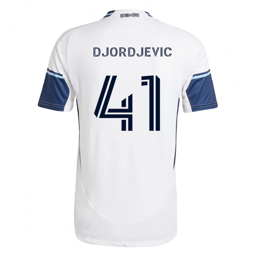 Danxen Kinderen Nikola Djordjevic #41 Wit Koninklijk Blauw Thuisshirt Thuistenue 2026/27 T-Shirt