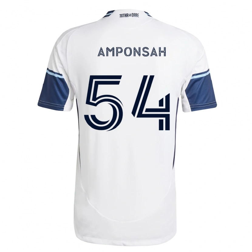 Danxen Kinderen Prince Amponsah #54 Wit Koninklijk Blauw Thuisshirt Thuistenue 2026/27 T-Shirt