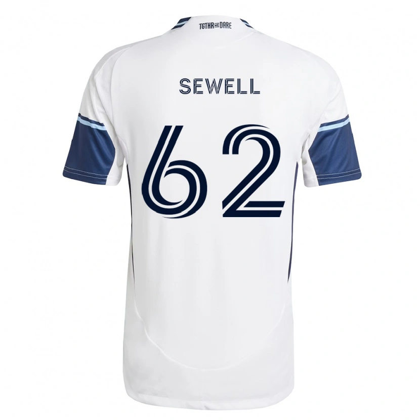 Danxen Kinderen Ryder Sewell #62 Wit Koninklijk Blauw Thuisshirt Thuistenue 2026/27 T-Shirt