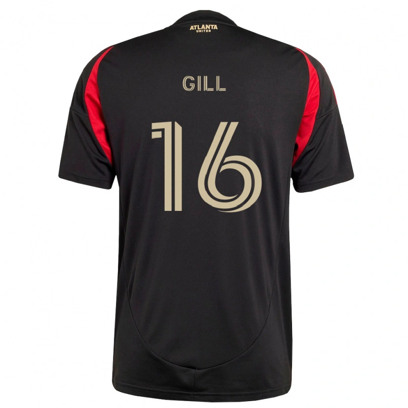 Danxen Kinderen Adrian Gill #16 Zwart Rood Thuisshirt Thuistenue 2026/27 T-Shirt