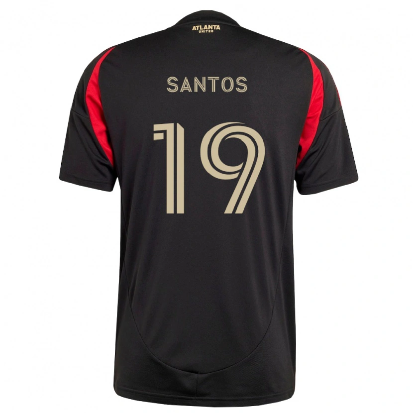 Danxen Kinderen Sergio Santos #19 Zwart Rood Thuisshirt Thuistenue 2026/27 T-Shirt