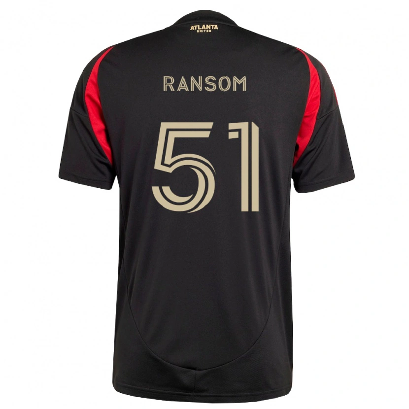 Danxen Kinderen Jonathan Ransom #51 Zwart Rood Thuisshirt Thuistenue 2026/27 T-Shirt