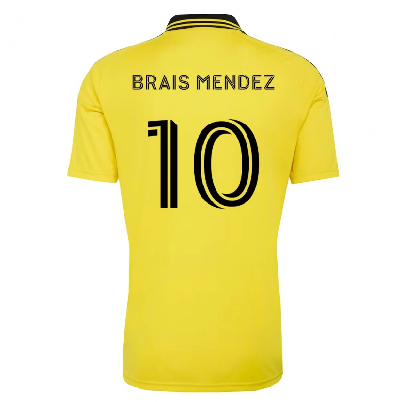 Danxen Kinderen Brais Méndez #10 Geel Zwart Thuisshirt Thuistenue 2026/27 T-Shirt