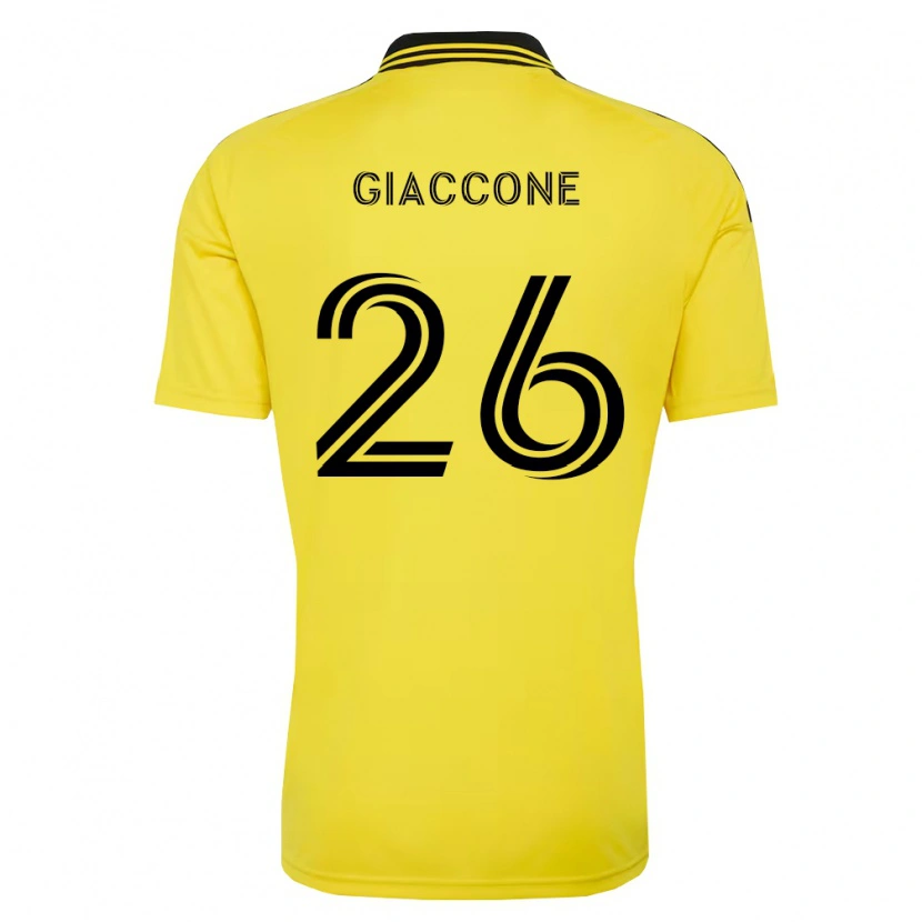 Danxen Kinderen Lautaro Giaccone #26 Geel Zwart Thuisshirt Thuistenue 2026/27 T-Shirt