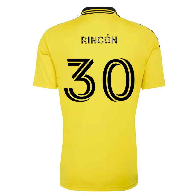 Danxen Kinderen Nicolás Rincón #30 Geel Zwart Thuisshirt Thuistenue 2026/27 T-Shirt