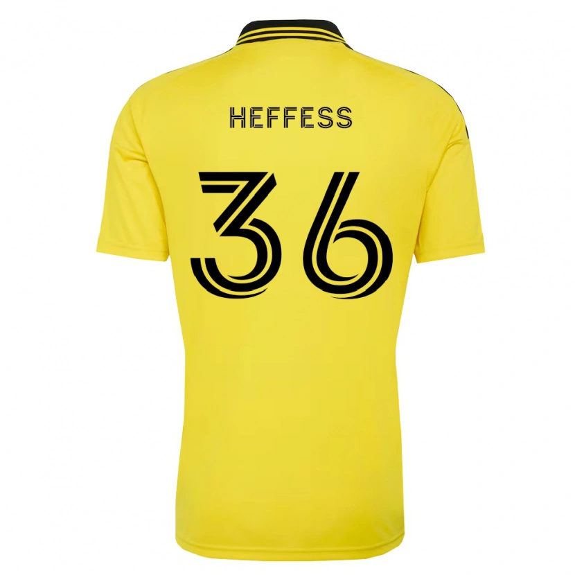 Danxen Kinderen Isaac Heffess #36 Geel Zwart Thuisshirt Thuistenue 2026/27 T-Shirt