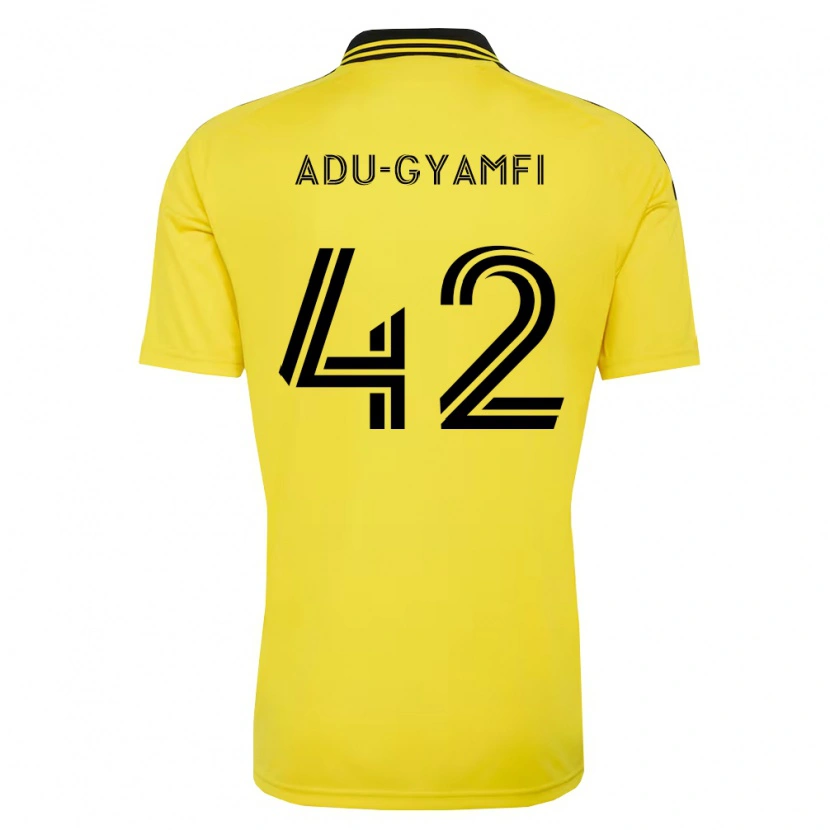 Danxen Kinderen Brent Adu-Gyamfi #42 Geel Zwart Thuisshirt Thuistenue 2026/27 T-Shirt