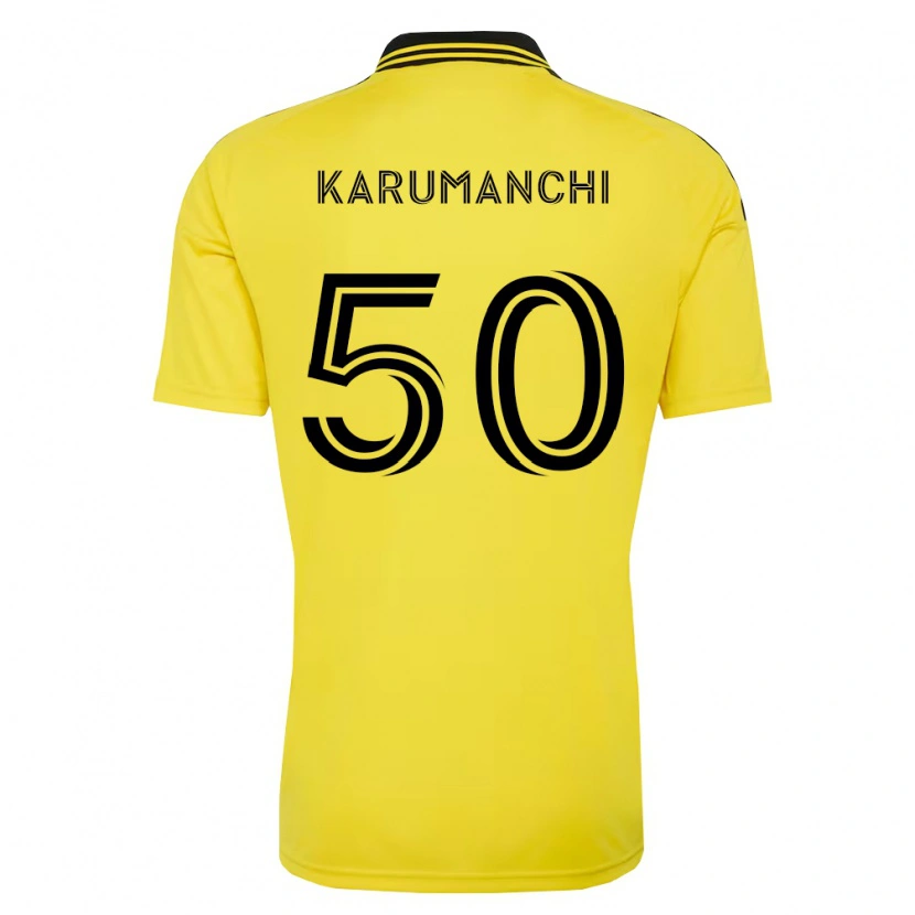 Danxen Kinderen Tarun Karumanchi #50 Geel Zwart Thuisshirt Thuistenue 2026/27 T-Shirt