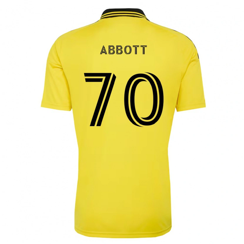 Danxen Kinderen Keller Abbott #70 Geel Zwart Thuisshirt Thuistenue 2026/27 T-Shirt