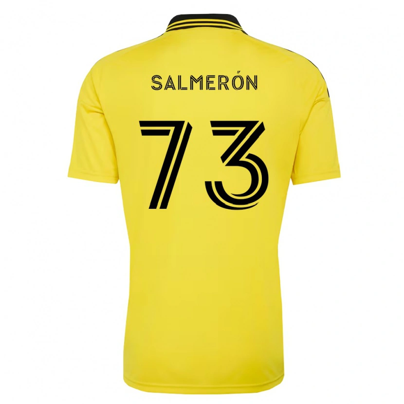 Danxen Kinderen Jorge Salmerón #73 Geel Zwart Thuisshirt Thuistenue 2026/27 T-Shirt