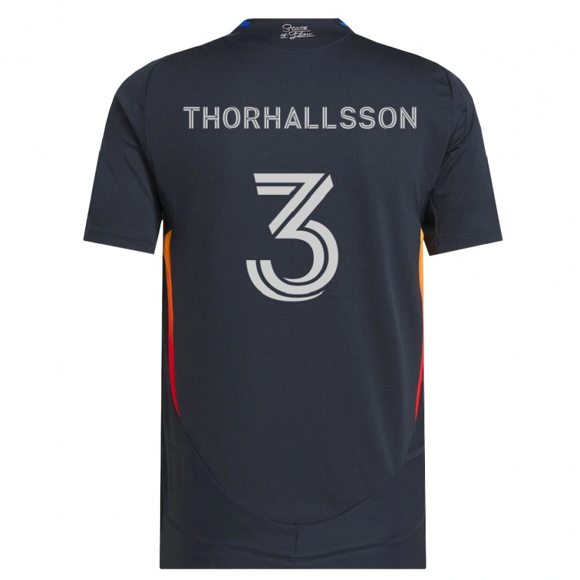 Danxen Kinderen Dagur Dan Thórhallsson #3 Donkergrijs Rood Thuisshirt Thuistenue 2026/27 T-Shirt