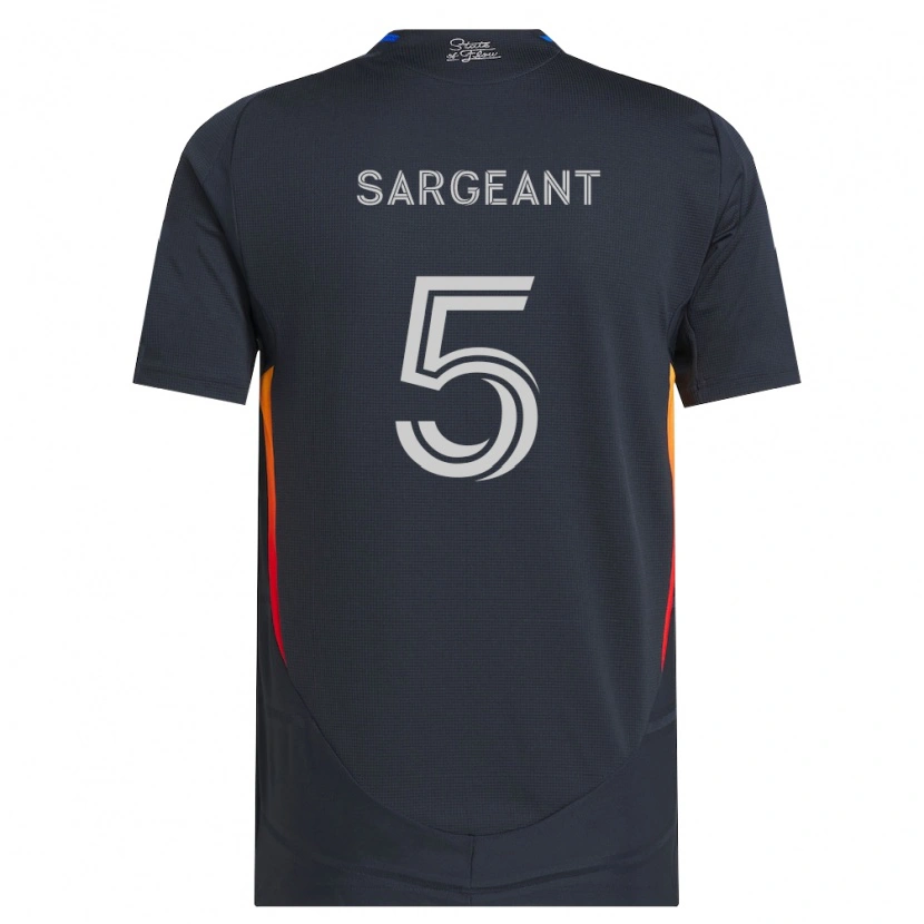 Danxen Kinderen Kieran Sargeant #5 Donkergrijs Rood Thuisshirt Thuistenue 2026/27 T-Shirt