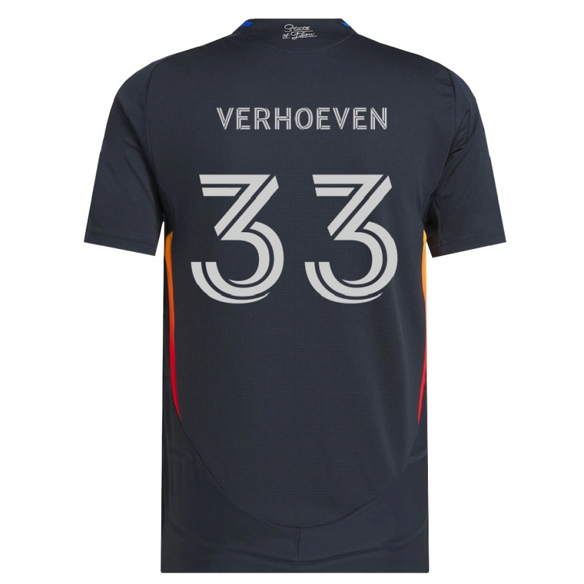 Danxen Kinderen Oscar Verhoeven #33 Donkergrijs Rood Thuisshirt Thuistenue 2026/27 T-Shirt