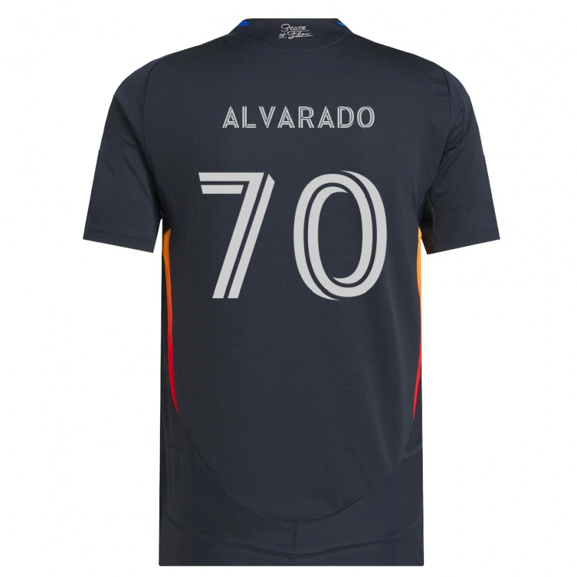 Danxen Kinderen Alejandro Alvarado #70 Donkergrijs Rood Thuisshirt Thuistenue 2026/27 T-Shirt