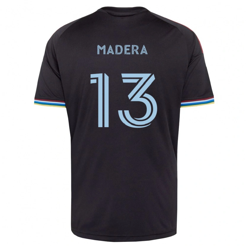 Danxen Kinderen Cristopher Madera #13 Zwart Hemelsblauw Thuisshirt Thuistenue 2026/27 T-Shirt