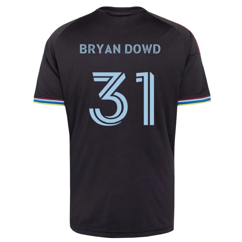 Danxen Kinderen Bryan Dowd #31 Zwart Hemelsblauw Thuisshirt Thuistenue 2026/27 T-Shirt