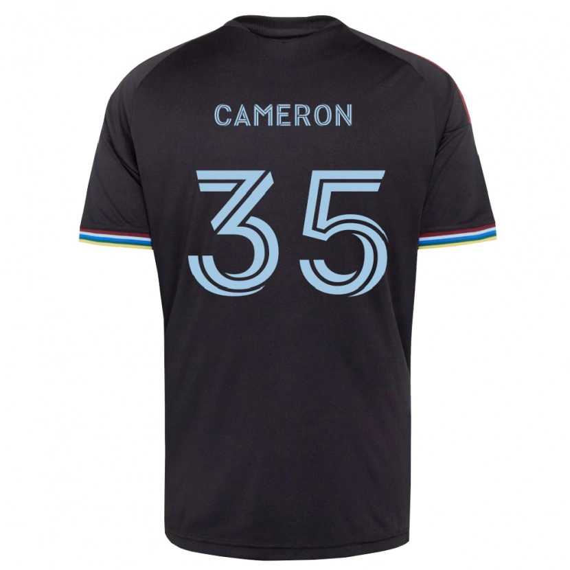 Danxen Kinderen James Cameron #35 Zwart Hemelsblauw Thuisshirt Thuistenue 2026/27 T-Shirt