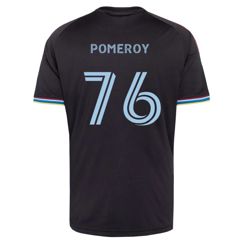 Danxen Kinderen Jack Pomeroy #76 Zwart Hemelsblauw Thuisshirt Thuistenue 2026/27 T-Shirt
