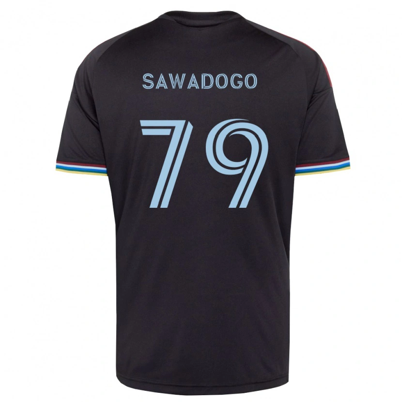 Danxen Kinderen Kamal Sawadogo #79 Zwart Hemelsblauw Thuisshirt Thuistenue 2026/27 T-Shirt