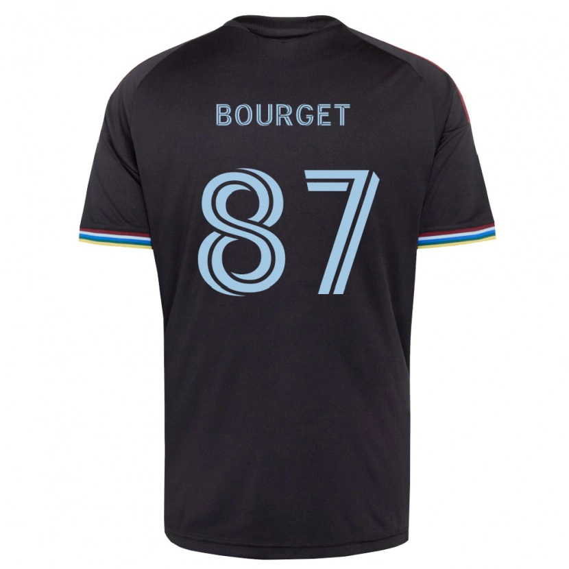 Danxen Kinderen Sebastian Bourget #87 Zwart Hemelsblauw Thuisshirt Thuistenue 2026/27 T-Shirt