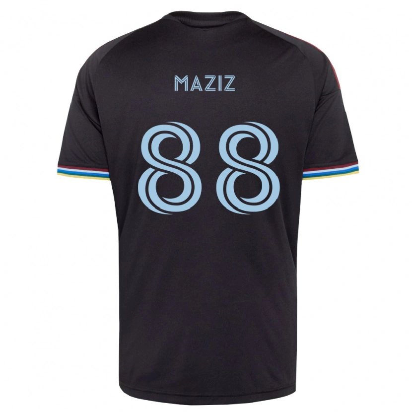 Danxen Kinderen Youssef Maziz #88 Zwart Hemelsblauw Thuisshirt Thuistenue 2026/27 T-Shirt
