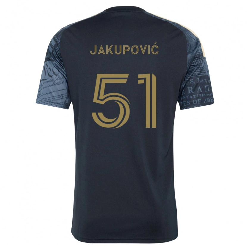 Danxen Kinderen Malik Jakupović #51 Marineblauw Bruin Thuisshirt Thuistenue 2026/27 T-Shirt