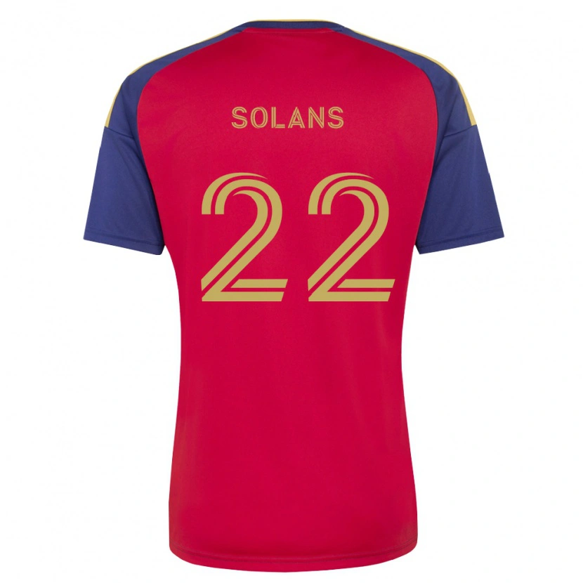 Danxen Kinderen Sergi Solans #22 Koninklijk Blauw Bruin Rood Thuisshirt Thuistenue 2026/27 T-Shirt