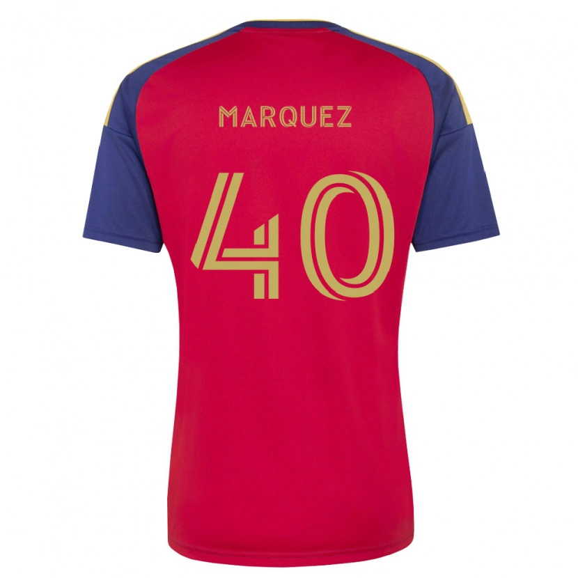 Danxen Kinderen Omar Marquez #40 Koninklijk Blauw Bruin Rood Thuisshirt Thuistenue 2026/27 T-Shirt