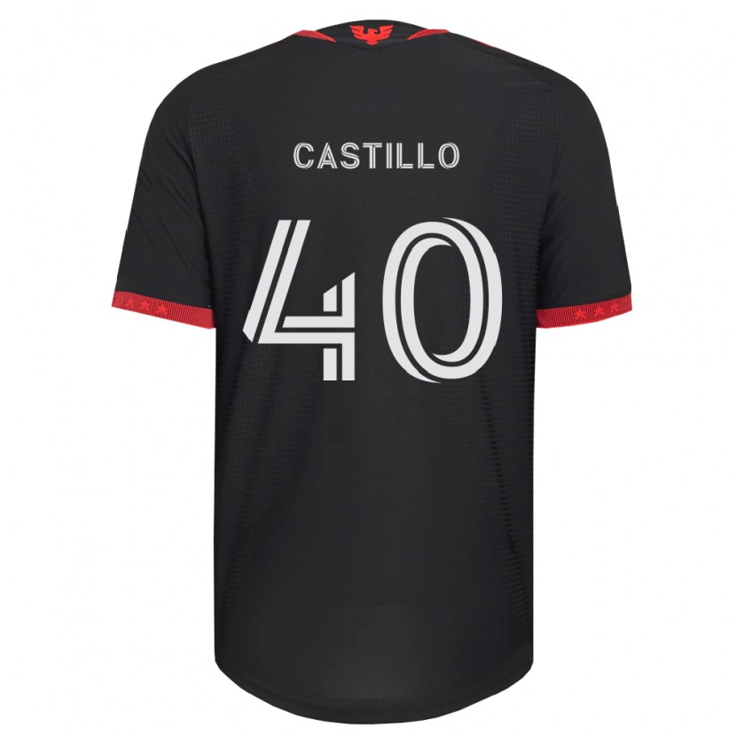 Danxen Kinderen Kamil Castillo #40 Zwart Wit Rood Thuisshirt Thuistenue 2026/27 T-Shirt