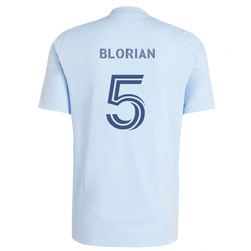 Danxen Kinderen Or Blorian #5 Lichtblauw Lichtgrijs Thuisshirt Thuistenue 2026/27 T-Shirt