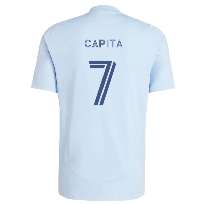 Danxen Kinderen Capita #7 Lichtblauw Lichtgrijs Thuisshirt Thuistenue 2026/27 T-Shirt