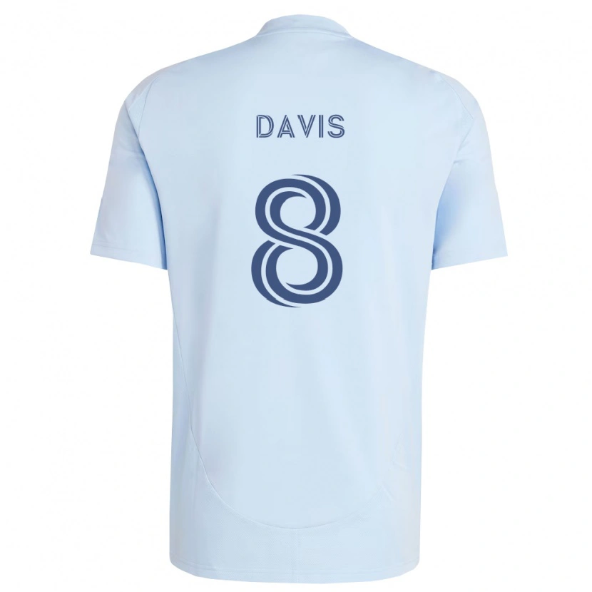 Danxen Kinderen Jake Davis #8 Lichtblauw Lichtgrijs Thuisshirt Thuistenue 2026/27 T-Shirt