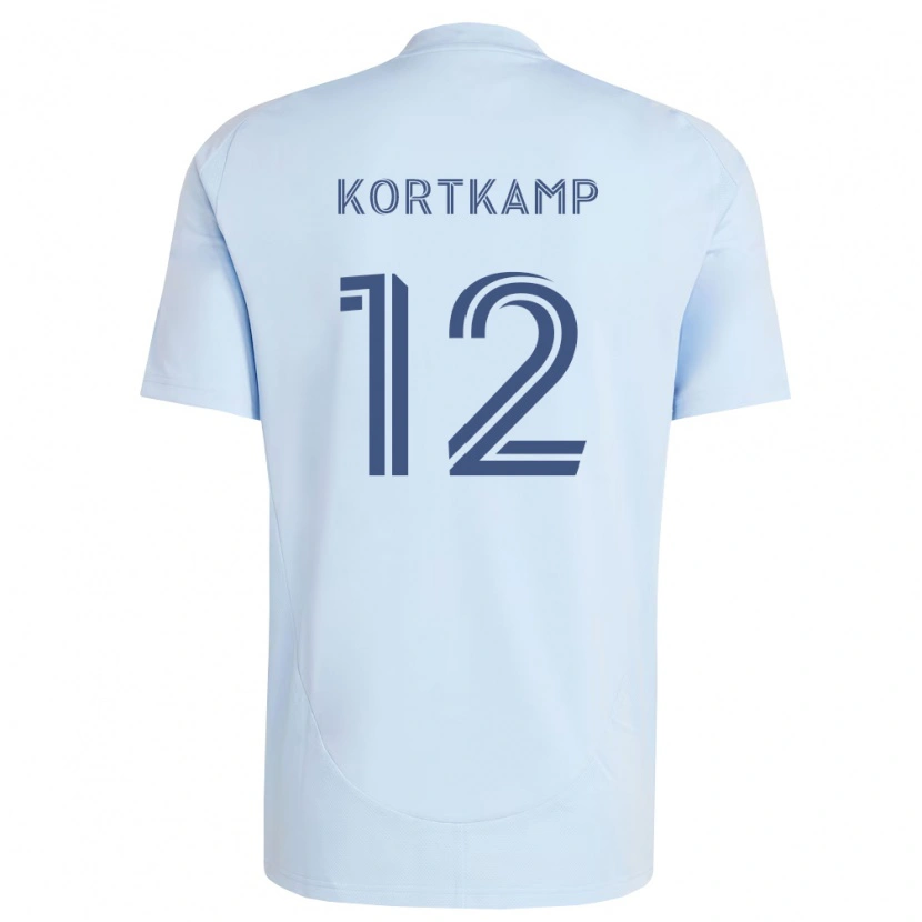 Danxen Kinderen Jack Kortkamp #12 Lichtblauw Lichtgrijs Thuisshirt Thuistenue 2026/27 T-Shirt